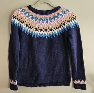 Boden Navy Blue Patterned Girl  Sweater